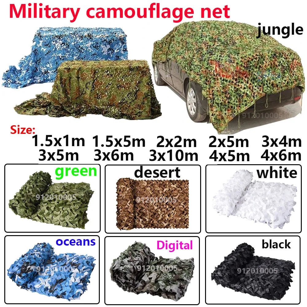 Woodland sunscreen camouflage net suitable for camping military hunting CS shooting