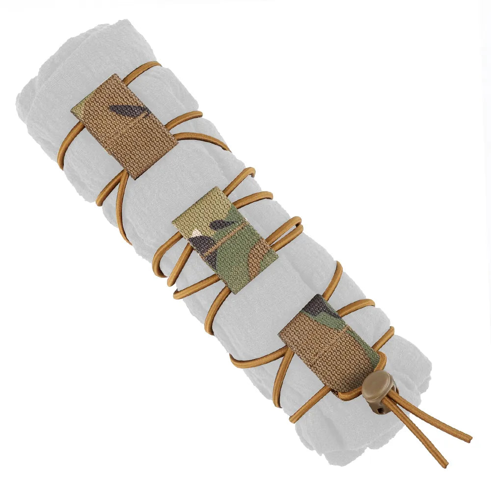 Tactical Flag Bungee Elastic Fastener Strap Shock Cord Retention Molle Webbing Loop