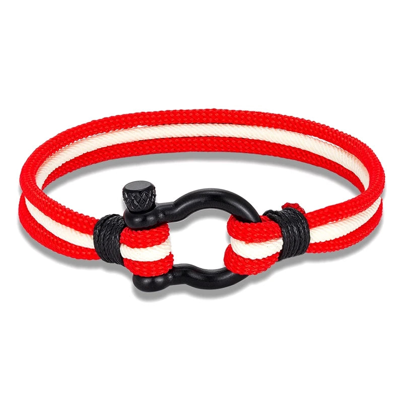 MKENDN Fashion Men Women Argentina Yellow Flag Multilayer Nautical Rope Bracelet