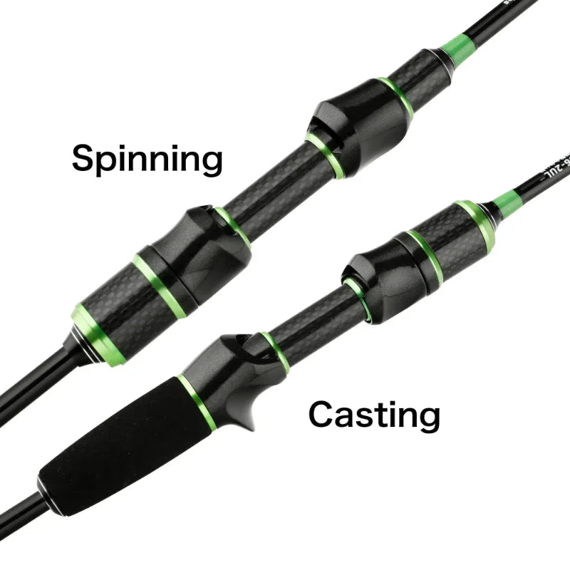 Ultra Light Fishing Rod Carbon Fiber Casting/Spinning Fishing Pole UL Solid Tip Bait WT