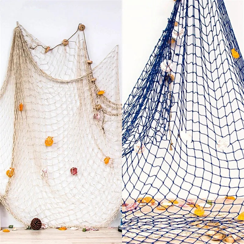 Fishing Net Wall Hangings Ornament Studio Prop Room Home Decoration Mediter