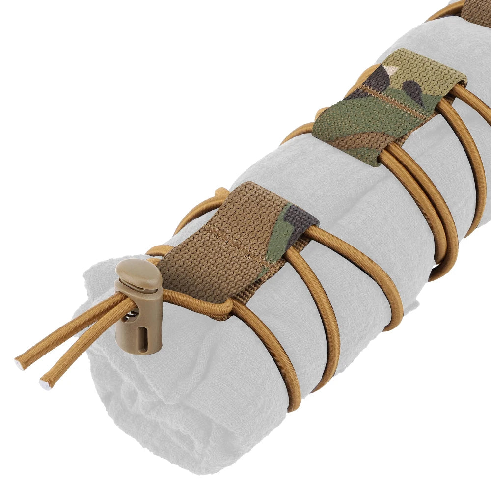 Tactical Flag Bungee Elastic Fastener Strap Shock Cord Retention Molle Webbing Loop