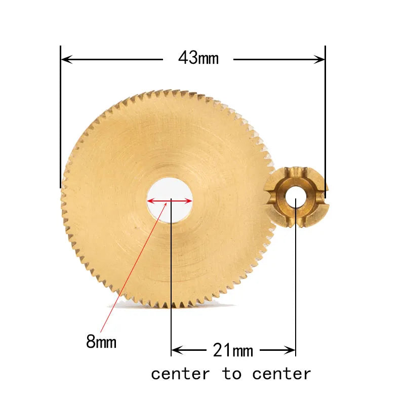 Bait Casting Fishing Reel Copper Drive and Pinion Clutch Gear DIY Spare Parts Repair