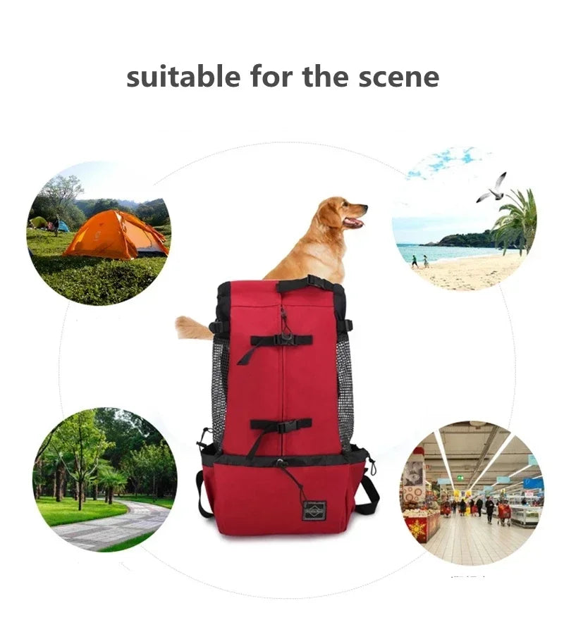 Breathable Dog Carrier Bag Portable Pet Outdoor Travel Backpack Reflective Carrier Bags