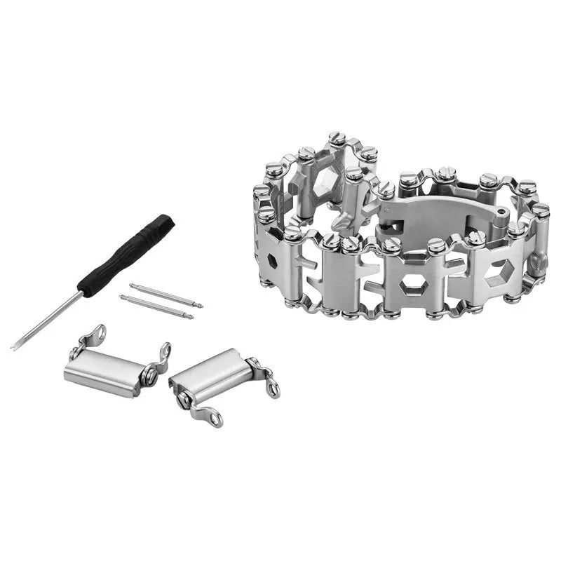 Tread Bracelet Multifunction Tool Bracelet Stainless Steel Bolt Driver Tools Kit For Outdoor