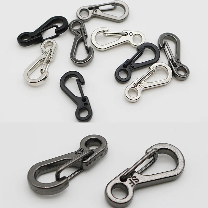 10Pcs/lot Mini Carabiner Keychain Camping Gadgets EDC Survival Equipment Snap Hook