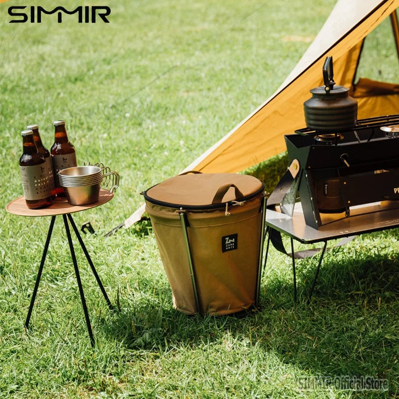 Self-Drive Camping Barbecue Cleaning BBQ Portable Cylinder, Camping Trash Can