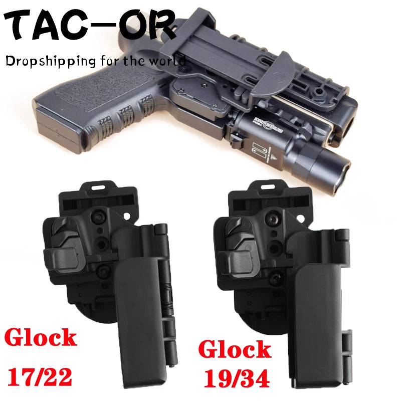 Tactical IPSC Left Right Hand Level 3 Carry Quick OWB Gun Case Waist Belt Holster Pistol Holder for Airsoft Glock 17 19 22 34