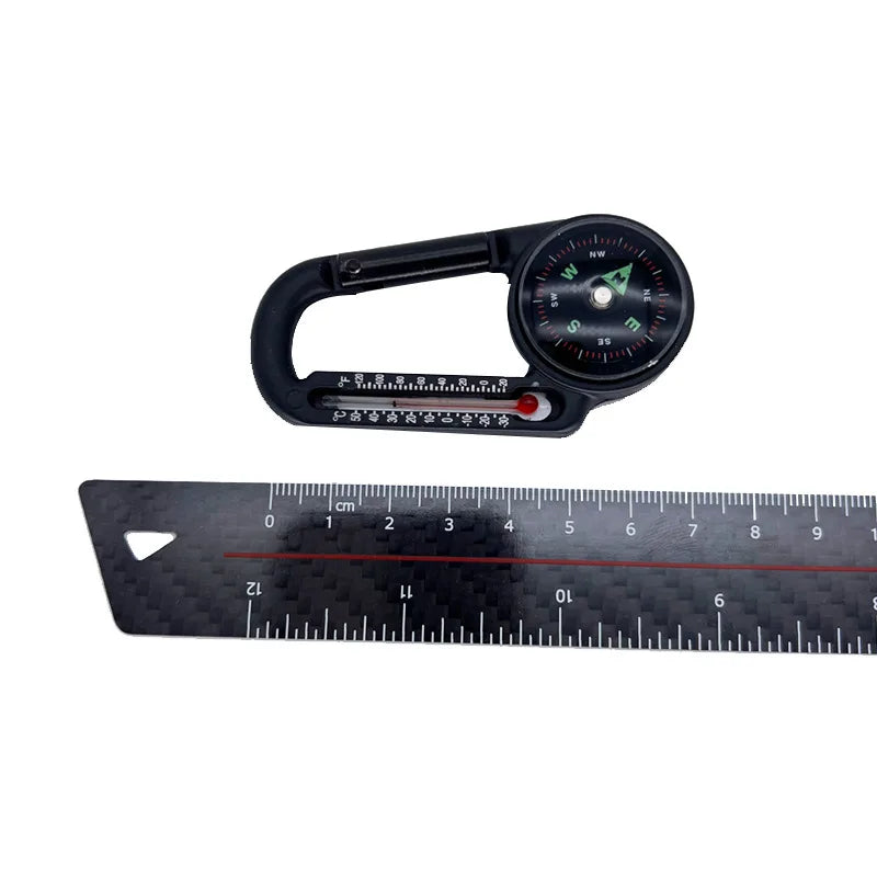 Compass for Navigation Orienteering Ball Compass Thermometer Carabiner Hiking