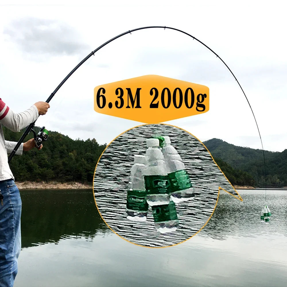 GHOTDA Rock Fishing Rod Carbon Fiber Strong Durable Baitcasting Telescopic