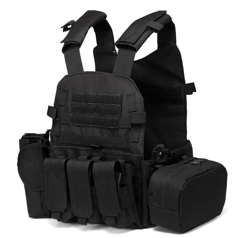 Nylon Pouch Molle Gear Tactical Vest Body Armor Hunting Plate Carrier Airsoft