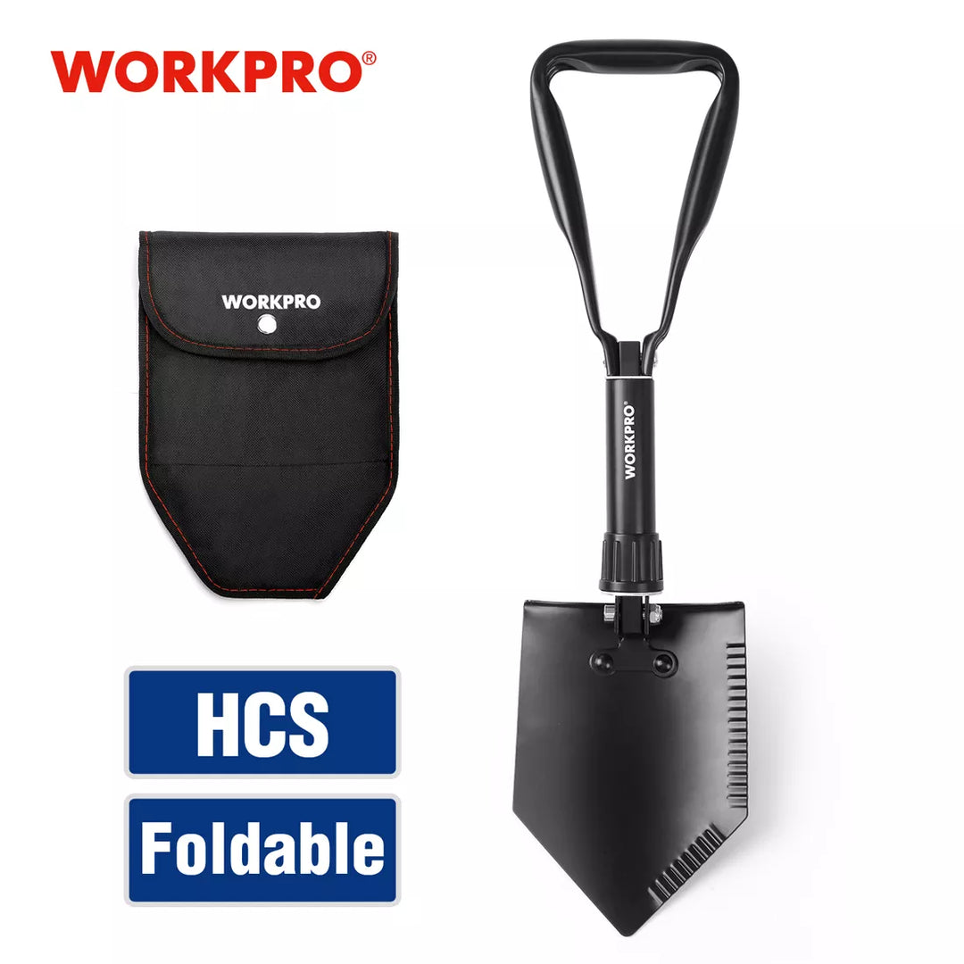 WORKPRO Military Shovel Tactical Folding Shovel Outdoor Camping Spade Survival