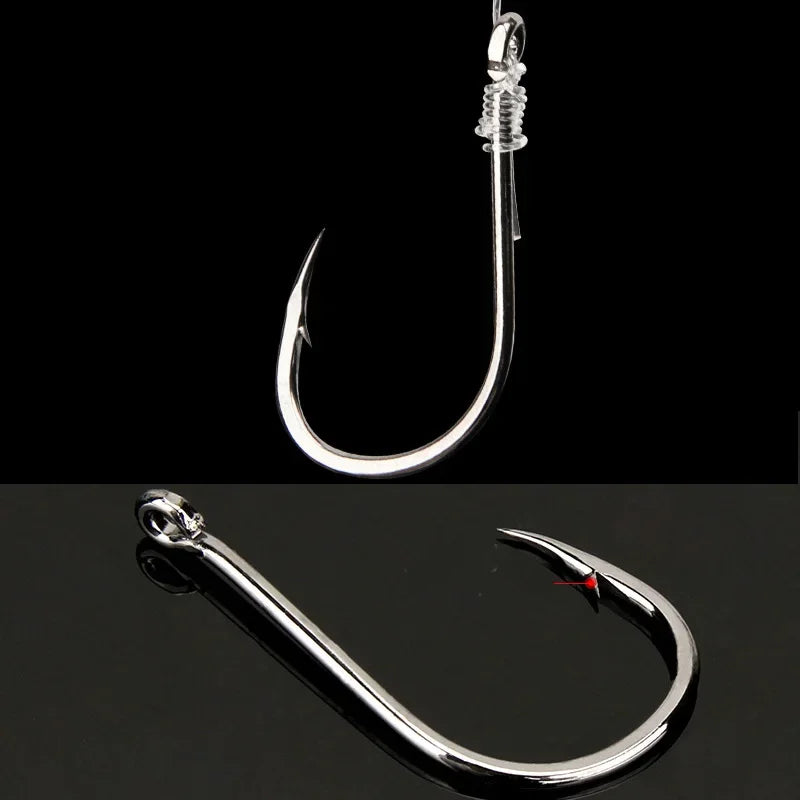 Aorace Fishing Hooks Set High Carbon Steel Barbed FishHooks for Saltwater Freshwater