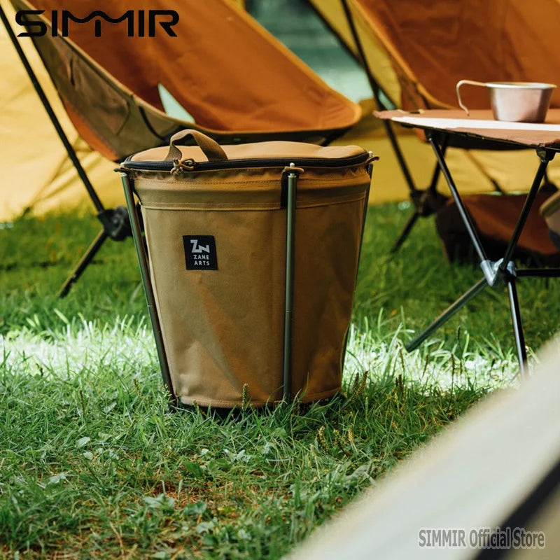 Self-Drive Camping Barbecue Cleaning BBQ Portable Cylinder, Camping Trash Can