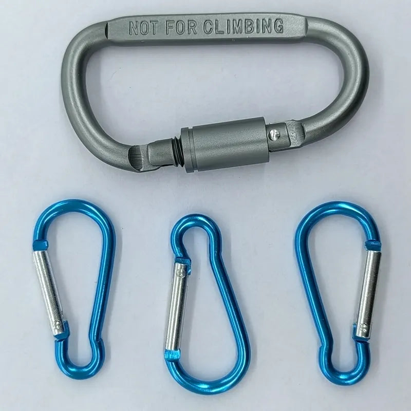 Tactical D Keychain Shape Hook Buckle Clip Climbing Army Carabiner Hanging fit Outdoor