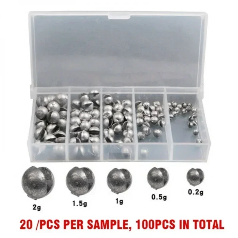 Delysia King  100 pcs/box Bite lead Fishing gear accessories