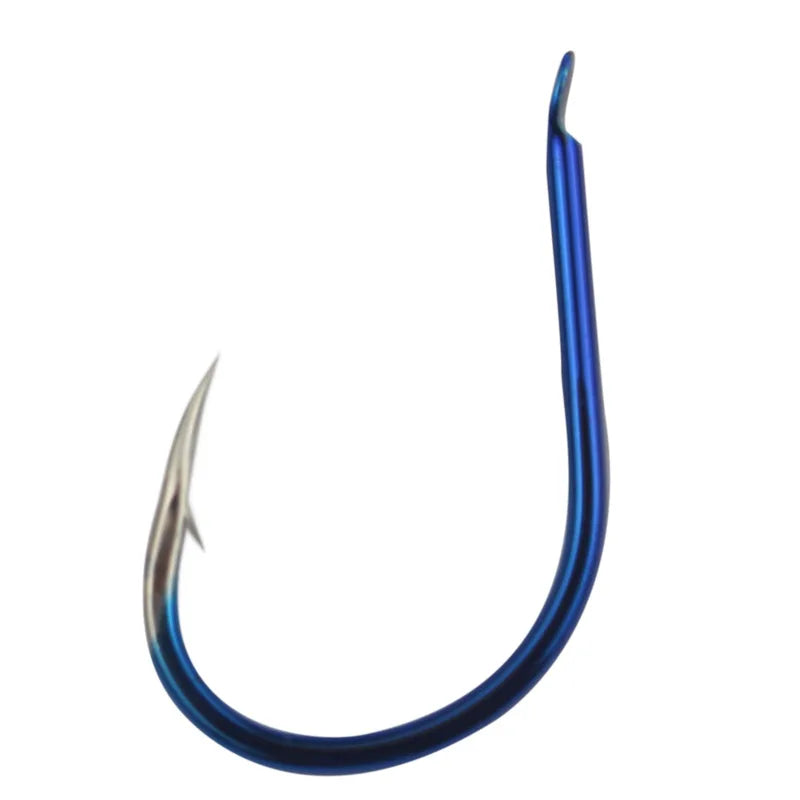 Ghost tooth blue Iseni fish hook with barbs grass carp bighead silver carp big hook fishing