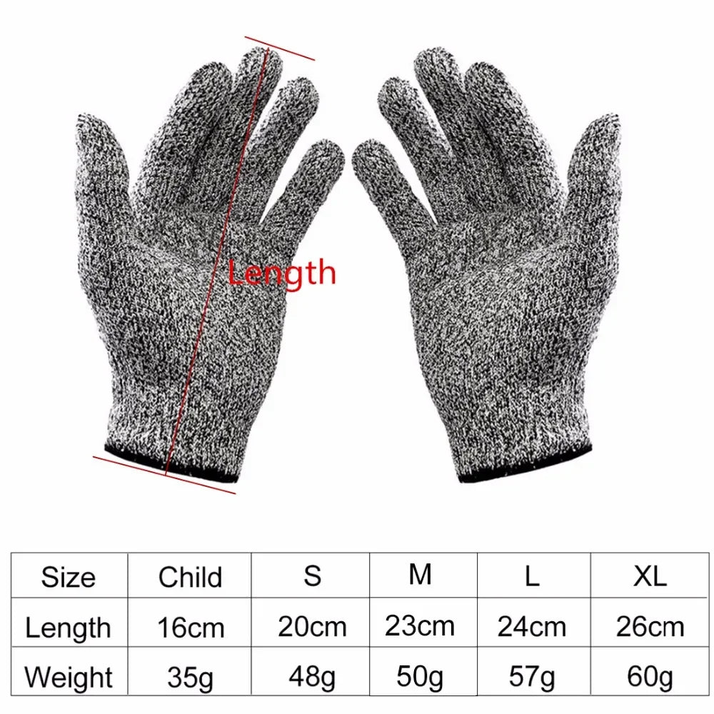 Durable Cut-resistant Anti-Knife Hunting Survival Glove Chain Saw Safty Gloves Level 5 Protection Travel Gloves for Camping