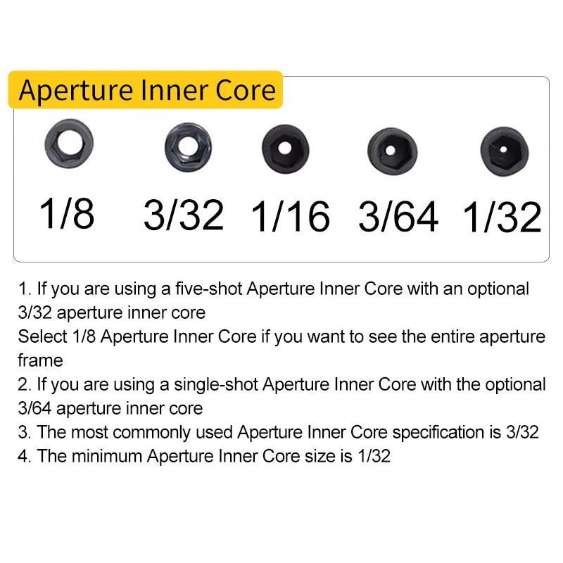 SPG 37/45 Degree Compound Bow and Arrow Peep Core Sight Lenses Set of 9 for Hunting Shooting Archery Sighting Target Accessories