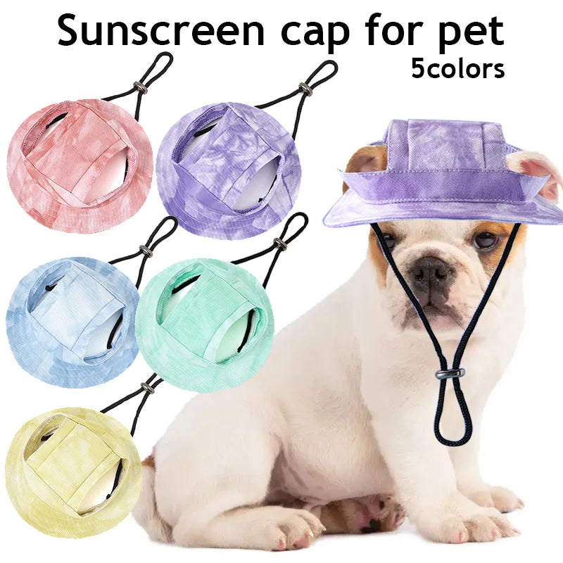 Adjustable Dog Hat Summer Shade Breathable Baseball Cap For Small Dogs Pet Hats