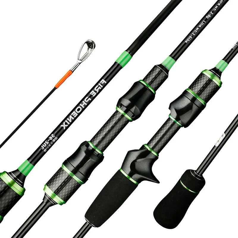 Ultra Light Fishing Rod Carbon Fiber Casting/Spinning Fishing Pole UL Solid Tip Bait WT