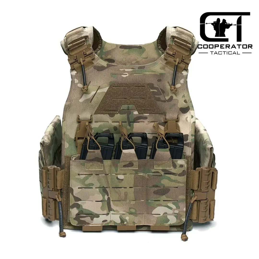 Tactical 500D Military Plate Carrier Vest Airsoft Laser Cutting Molle Gear Equipment