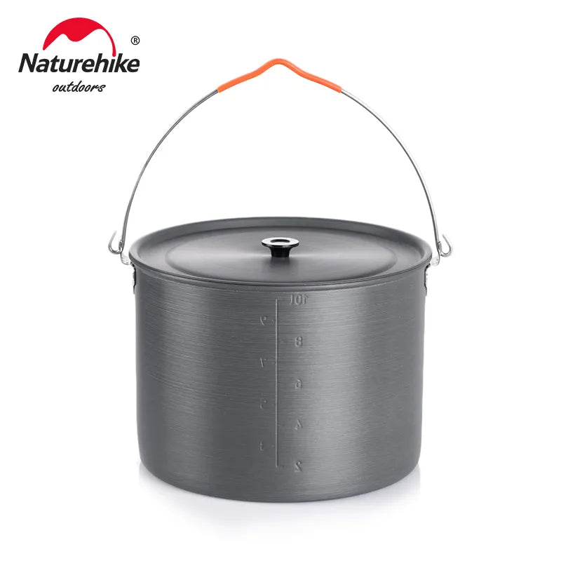 Naturehike 4L 6L 10L Camping Hanging Pot Outdoor Aluminium Hanging Cookware