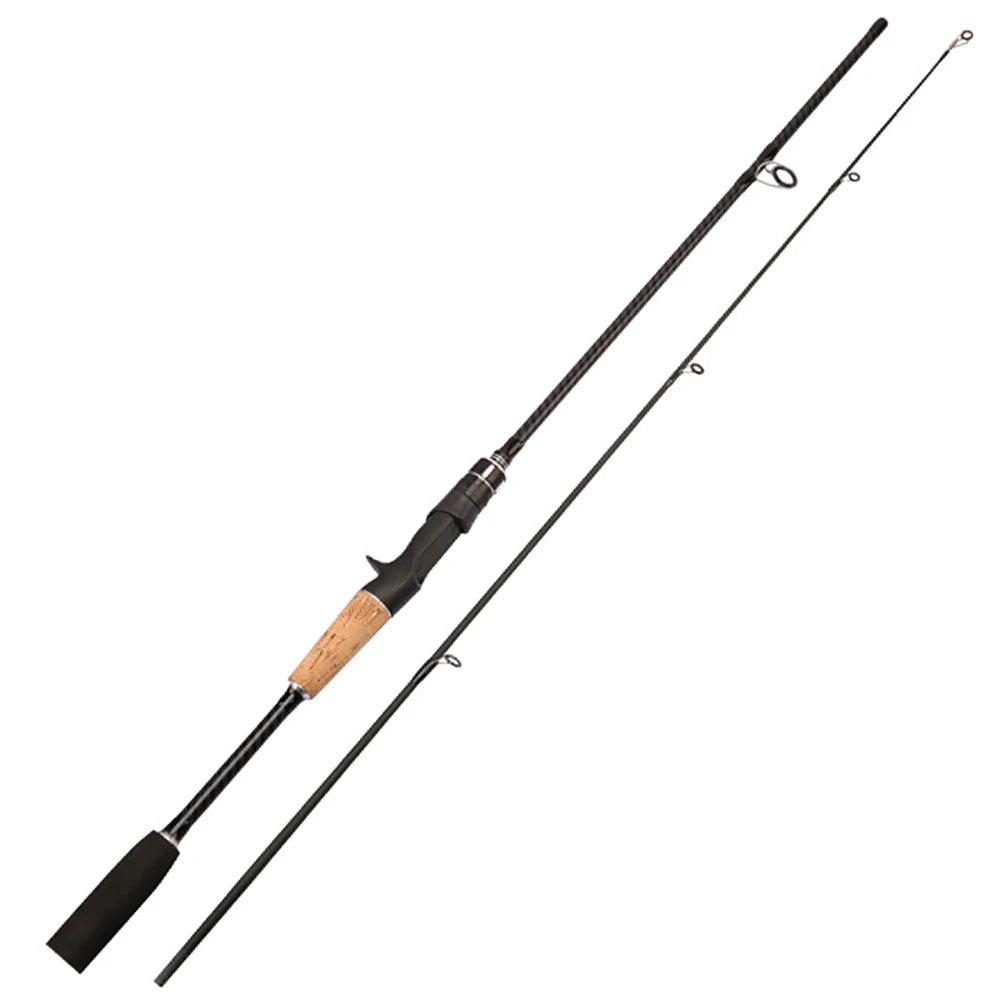 Baitcasting Spinning Travel Carbon 2 Section Fishing Rods Casting Weight