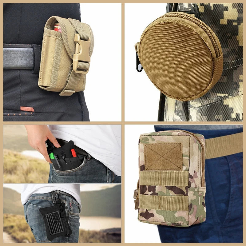 Tactical Bags Molle Pouches Military Gear Waist Bag Men Phone Pouch Camping Hunting