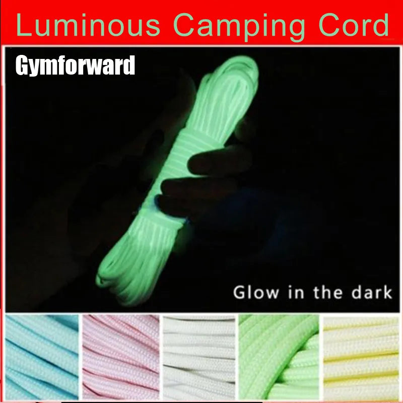 6 Meters Camping Rope Survival Luminous Camping Cord Hiking Climbing Ropes