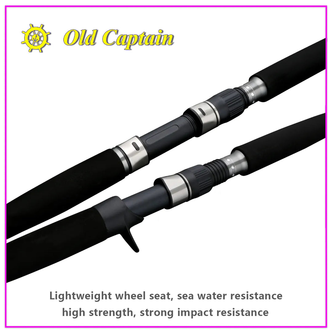 Old Captain 1.6m 5 feet Very Strong Solid Tip Slow Jigging Rod Casting XH action