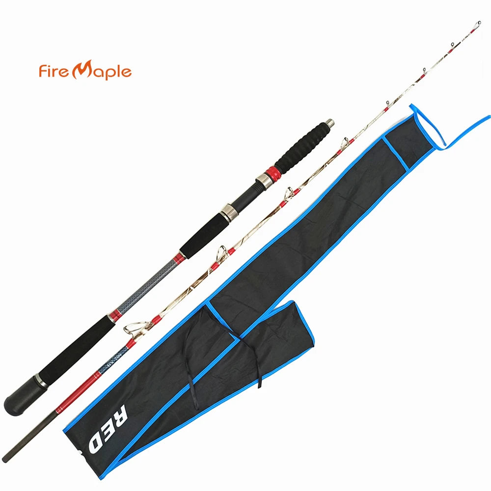 Red Shark 1.58m 5 feet very strong rod slow jigging fishing solid tip XH surf casting