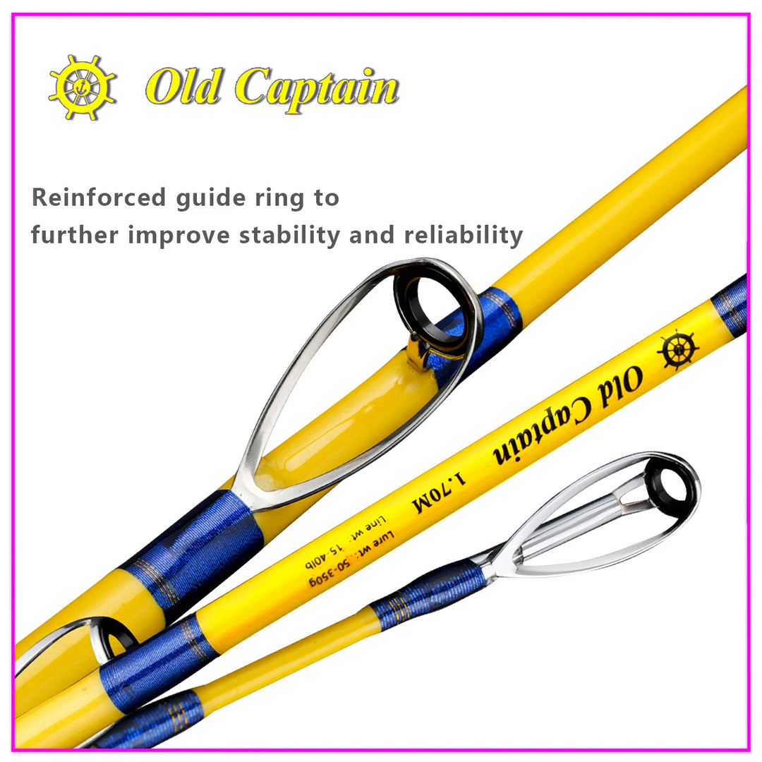 Old Captain 1.6m 5 feet Very Strong Solid Tip Slow Jigging Rod Casting XH action