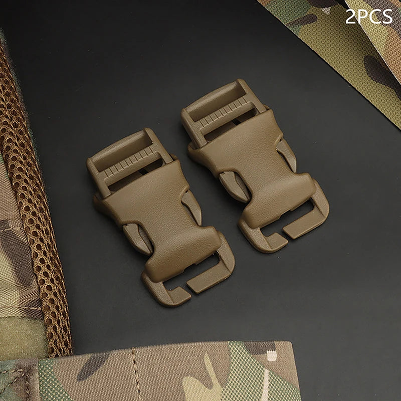 2Pcs Buckles Side Release Buckle Quick Attach Surface Mount CS Hunting Gear Airsoft