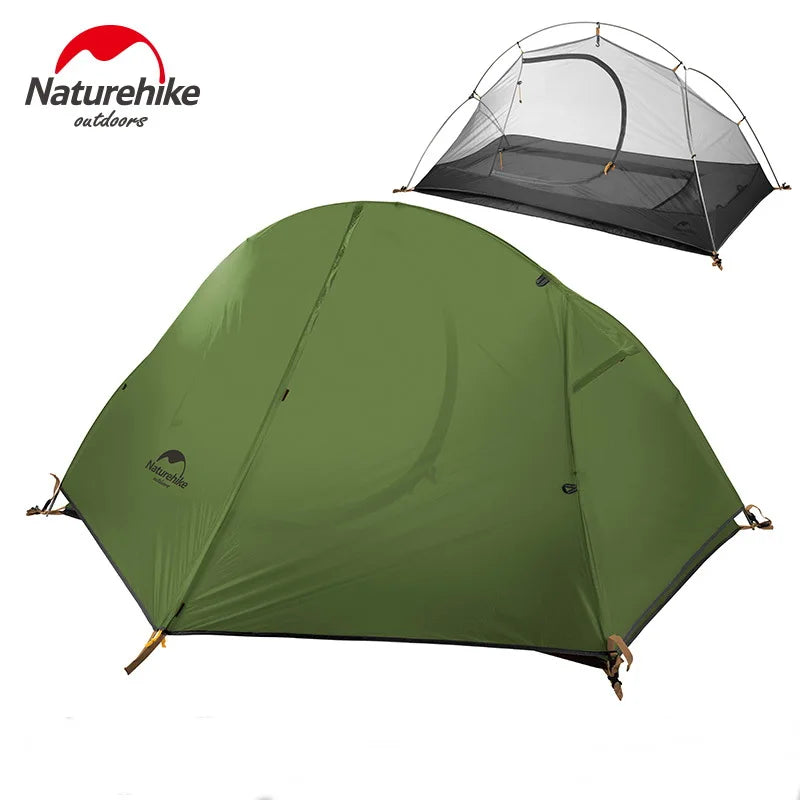 Naturehike Outdoor Ultralight Cycling Tent 1 2 People Backpacking Trekking Mountain Single Camping Tent Waterproof PU4000