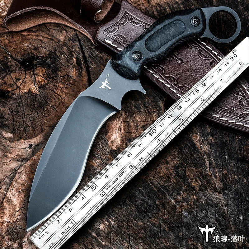 Outdoor machete straight knife special battle high hardness knives wild survival carry-on self-defense military knife