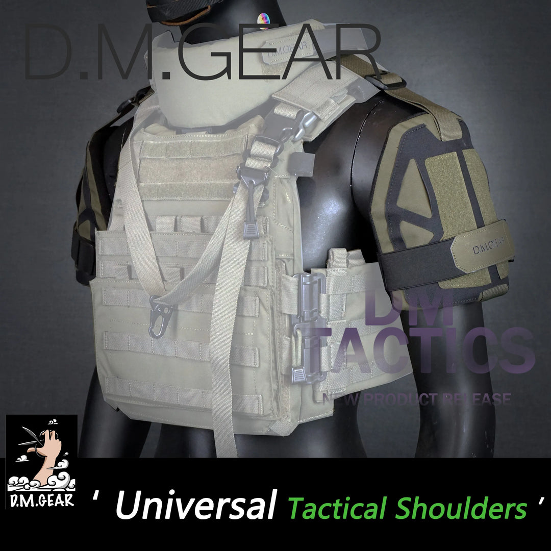 DMgear Steel Series - Tactical Vest Universal Shoulder Pads Shoulder Armor Compatible