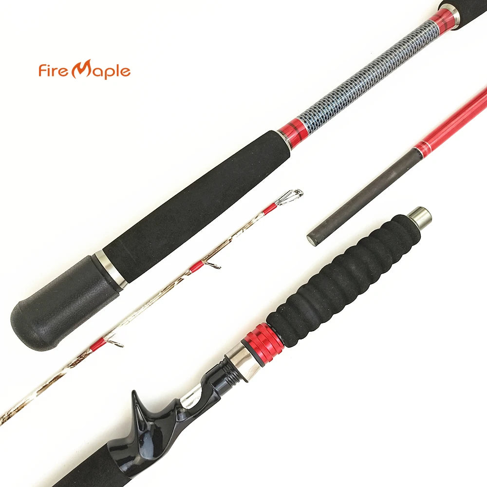 Red Shark 1.58m 5 feet very strong rod slow jigging fishing solid tip XH surf casting