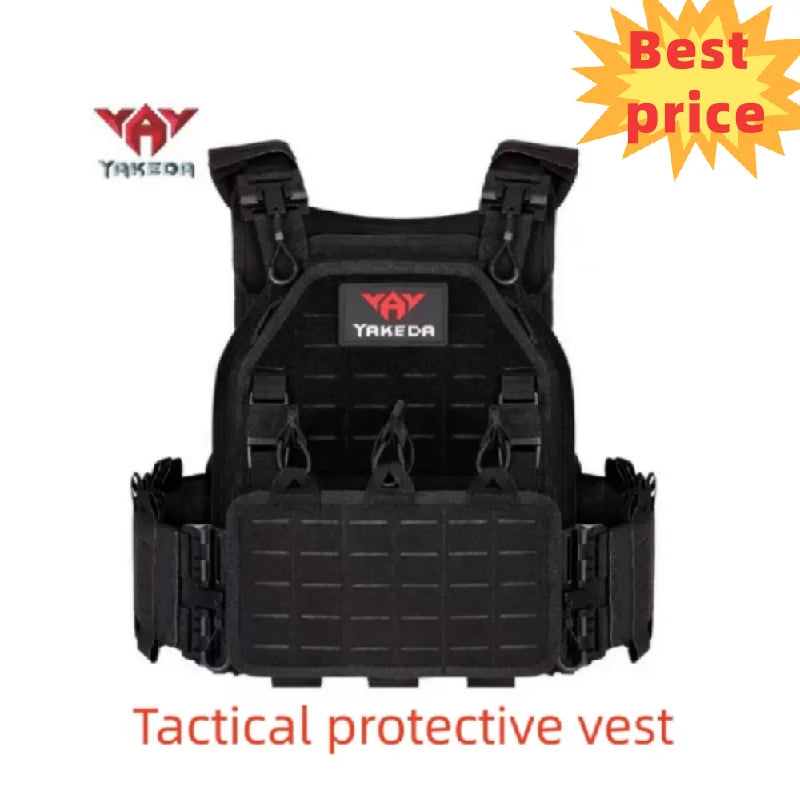 Yakeda New combat vest 6094 quick detachable light laser cut tactical vest black gear