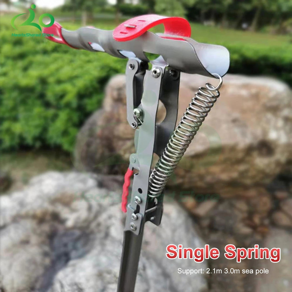 Foldable Automatic Double Spring Angle Fishing Pole Tackle Bracket Anti-Rust Steel Fishing Bracket Rod Holder Fish Tackle