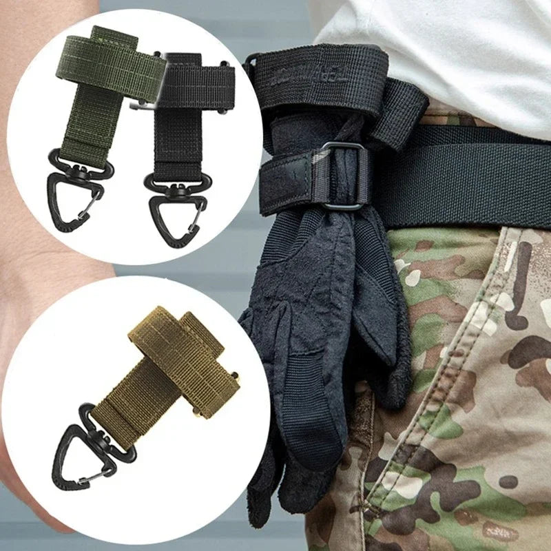 Mountaineering Buckle Outdoor Keychain Tactical Gear Clip Keeper Pouch Belt Keychain