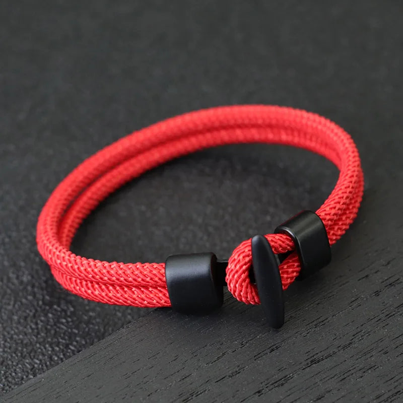 Nautical Rope Bracelet Homme Outdoor Camping Adventure Braclet Pulsera Roja Tela