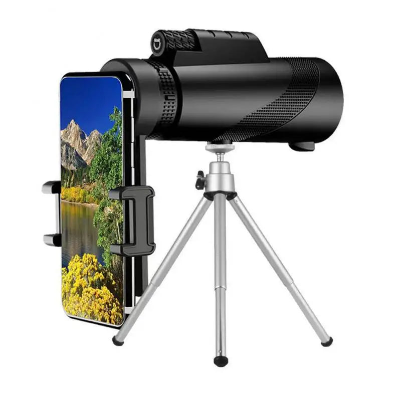 80X100 HD Monocular Telescope Long Range Zoom Telescop With Tripod Phone Clip