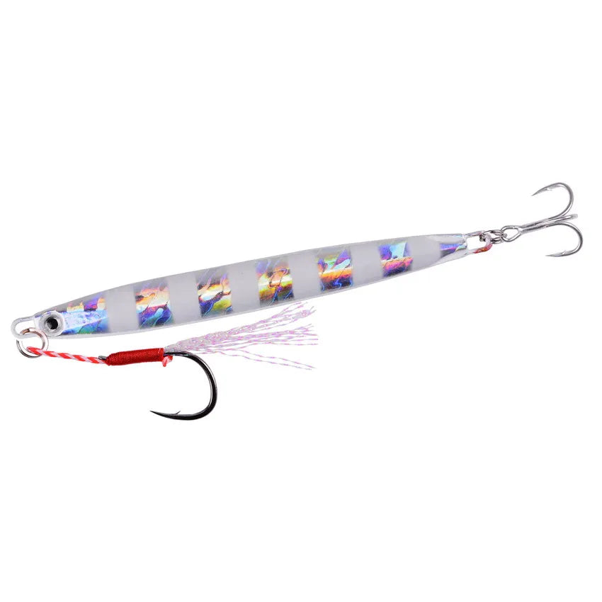 1Pc Long Metal Jig Fishing Lure Slow Cast Jigging Spoon 10G 20G 30G 40G SeaBass Lure