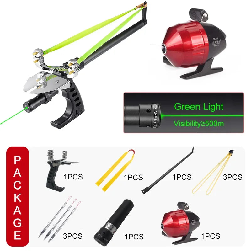 Pro Hunting Fishing Slingshot Heavy Duty High Velocity Catapult Laser Pro Hunting Fishing Slingshot Heavy Duty High Velocity Catapult Laser