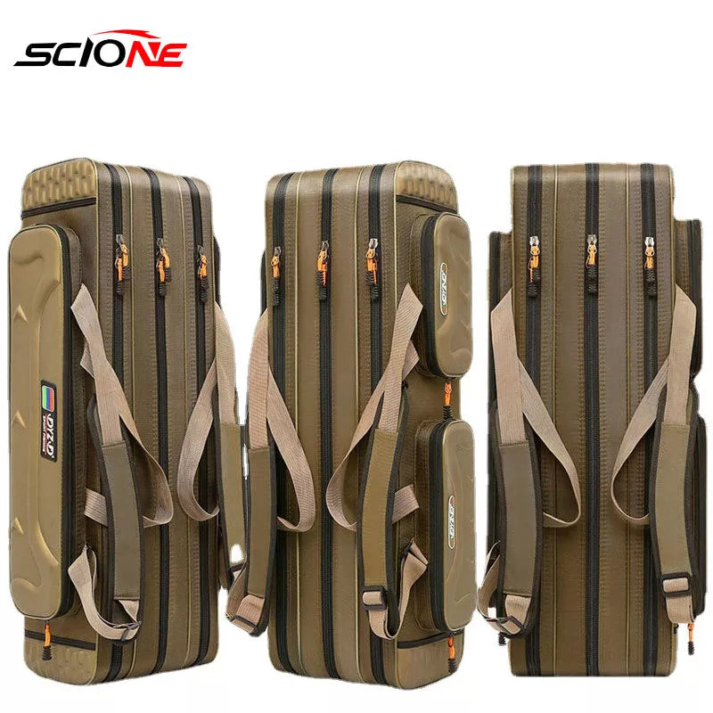 Multifunctional Fishing Rod Bag 2/3/4 Layers 80CM-130CM Fishing Tackle Bags 1680D