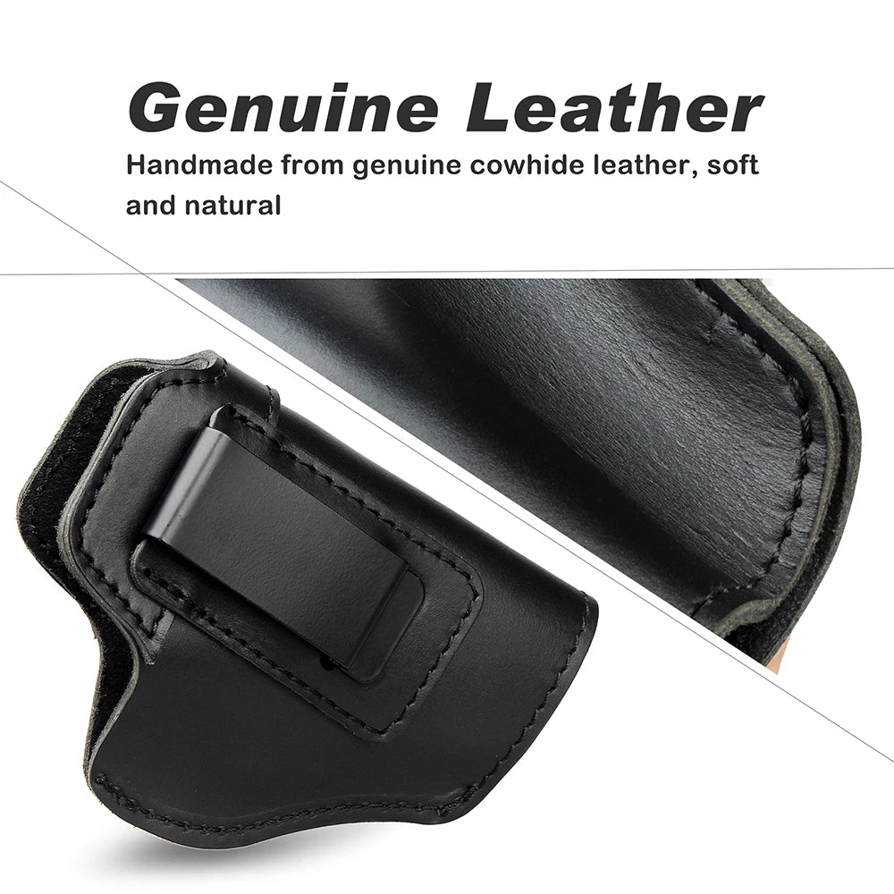 Left RIGHT Tactical Leather Holster for Concealed Carry Airsoft IWB Gun Holsters for Glock 17 19 43X Sig P365 9mm for Hunting