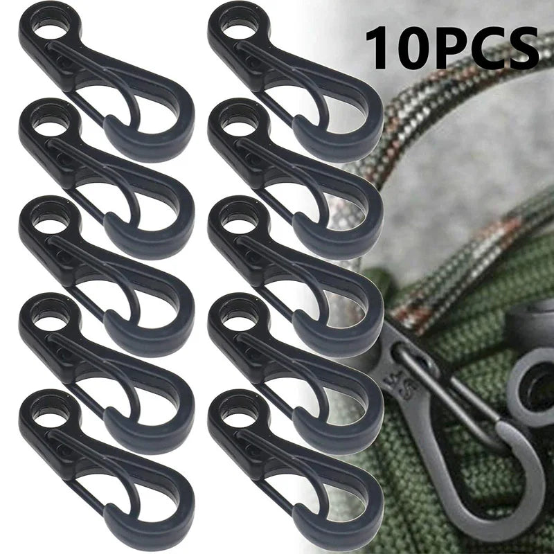 10Pcs/lot Mini Carabiner Camping EDC Survival Climbing SF Spring Backpack Clasps Keychain Paracord Tactical Gear Hooks Key Chain