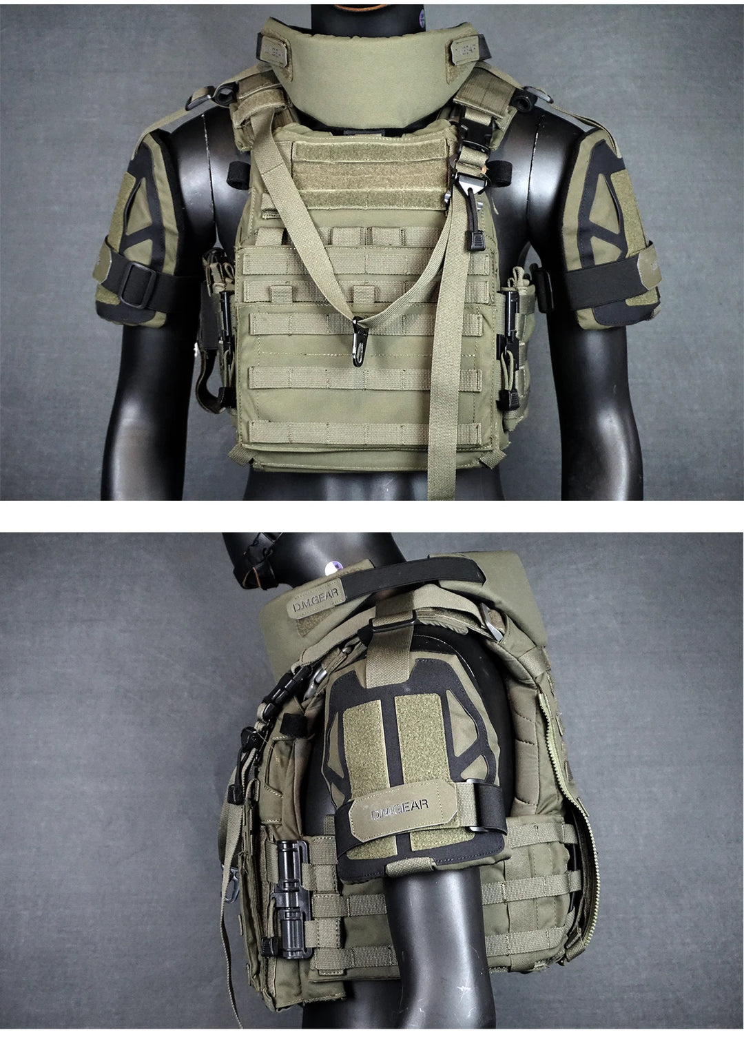 DMgear Steel Series - Tactical Vest Universal Shoulder Pads Shoulder Armor Compatible