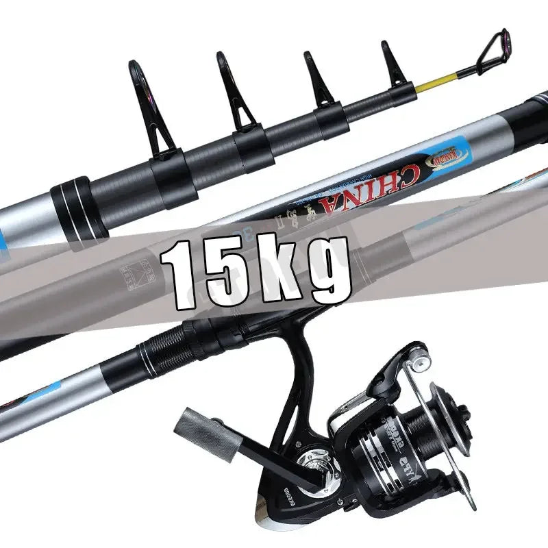 New Carbon Sea Rod 2.1-3.9M Superhard Long Throwing Rod Telescopic Travel Fishing